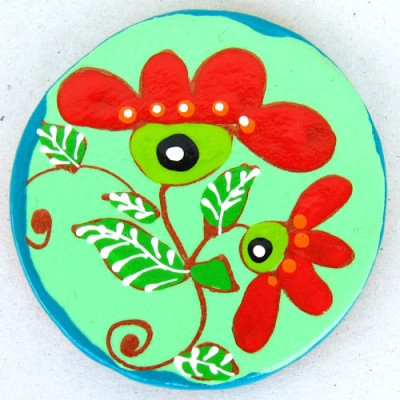 Fridge Magnet with Flower
