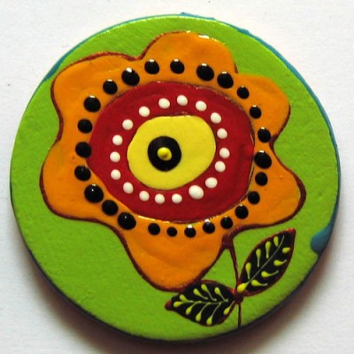 Fridge Magnet with Flower