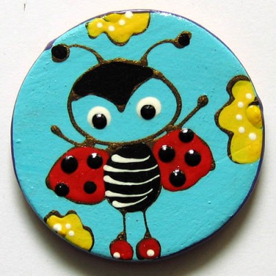 Fridge Magnet with ladybug