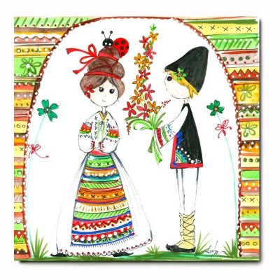 Folk Style Greeting Card